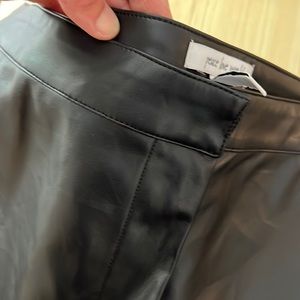 NWOT Faux Leather Flare Pants